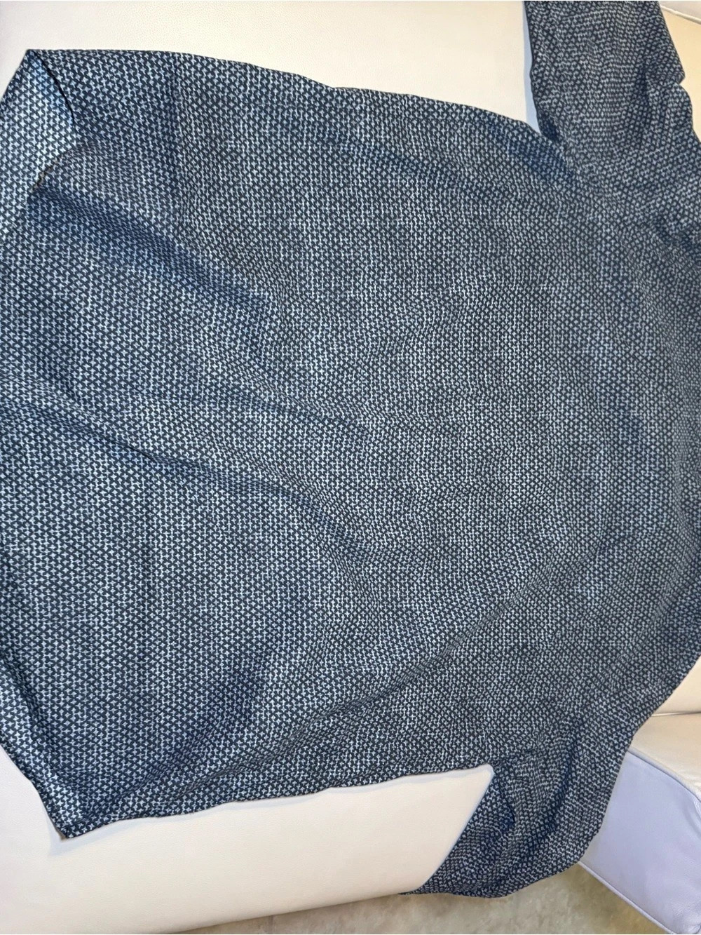 Perry Ellis Men's Geometric Button Down Blue & White XL Like New